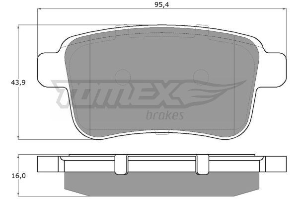 TOMEX BRAKES Комплект тормозных колодок, дисковый тормоз TX 15-85